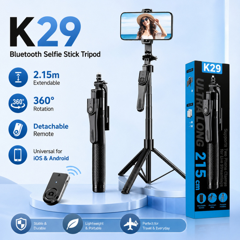 Photography Basics - 2M Bluetooth Selfie Stick Tripod z