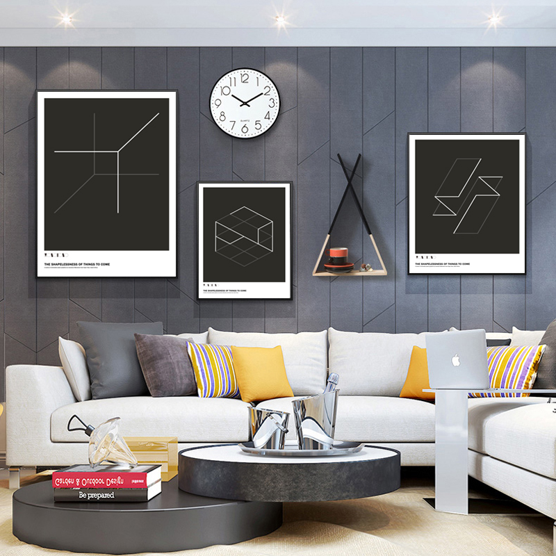 Photography Geometry - Abstrakcyjny geometryczny czarno-biały plakat i wydruk