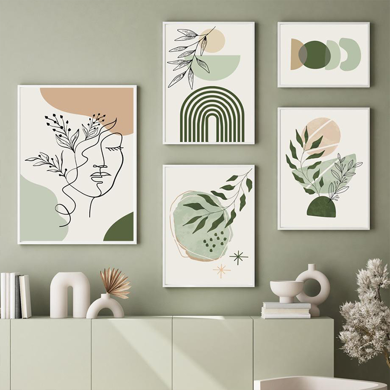 Boho Sage Green Plants Nordic  – Photography Geometry recenzja i cena
