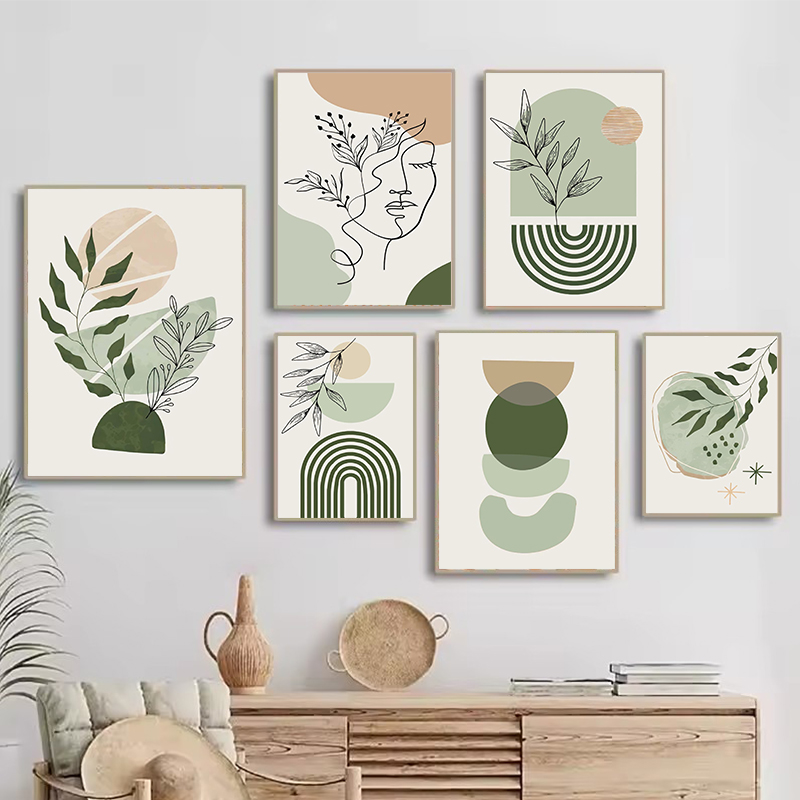 Boho Sage Green Plants Nordic  – Photography Geometry recenzja i cena