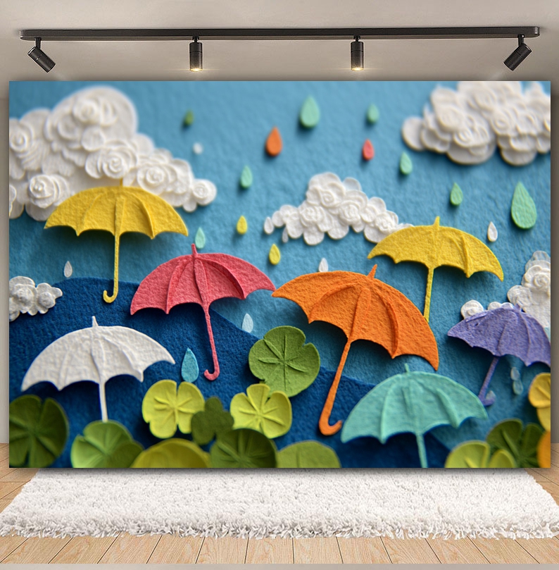 Kolorowe Tło z Parasolkami i K – Photography Umbrella recenzja i cena